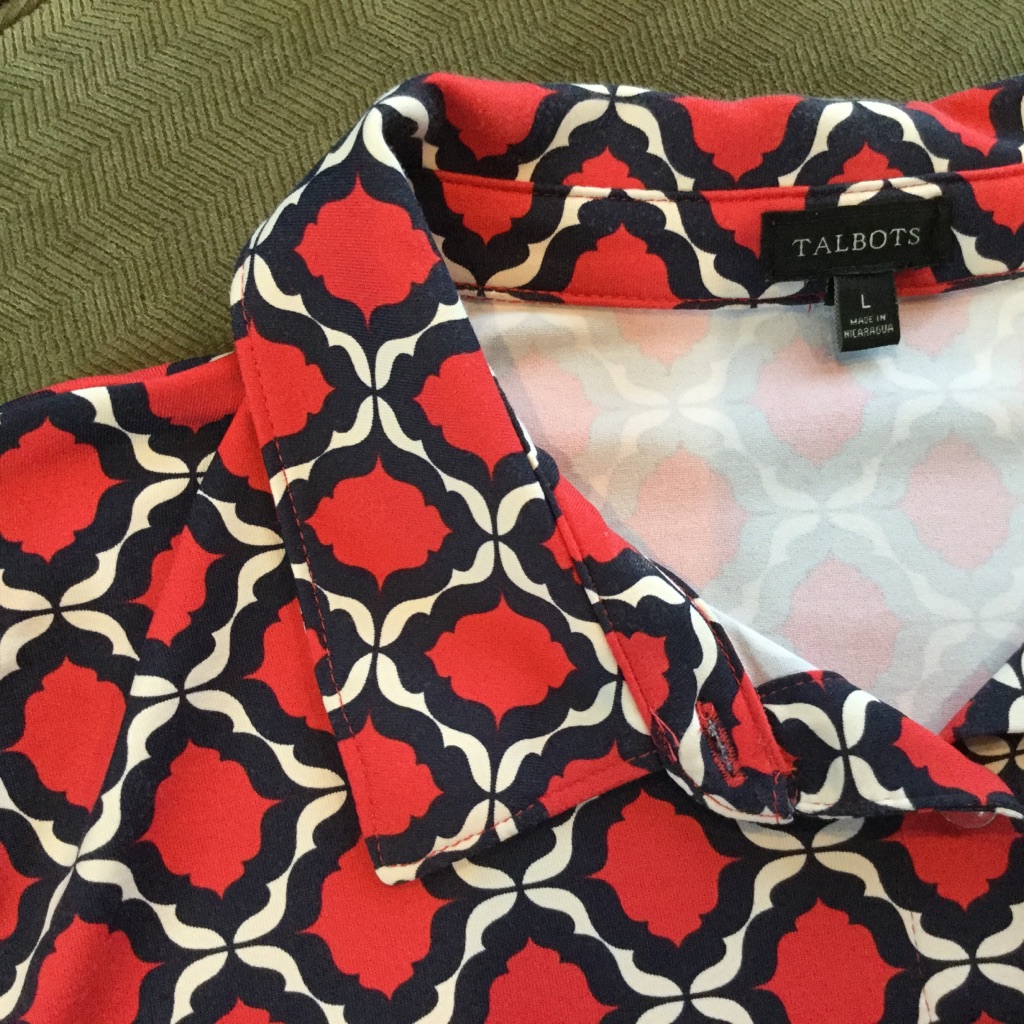 Bold Patterned Talbots Blouse